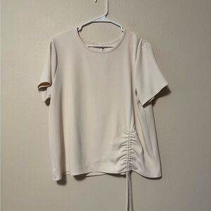 MELLODAY Cream Short Sleeve Top